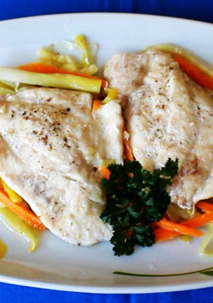 Una foto de Filete de dorada en papillote