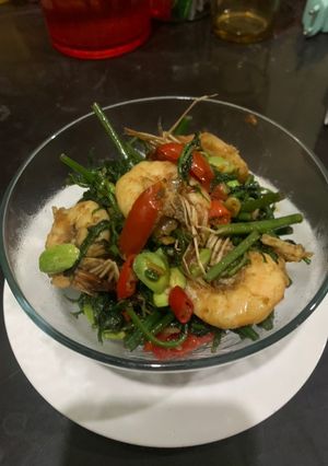 Foto resep Pakis Udang pedas manis