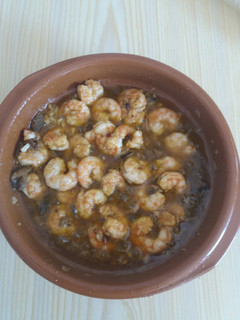 Una foto de Langostinos al pil-pil