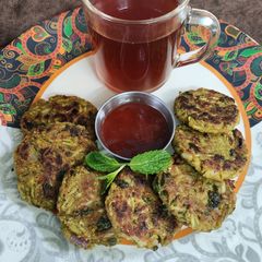 A picture of Bottle Gourd and Oats Tikki.