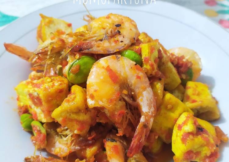 Resep Udang tahu sambal pete, Enak Banget