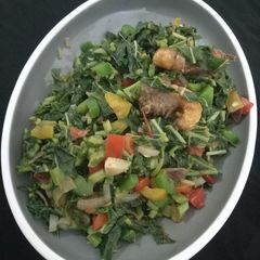 A picture of Steamed spinach.