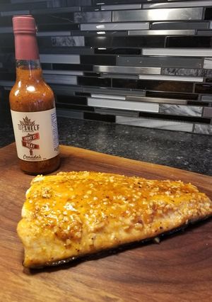 A picture of Top Shelf Collection's baked salmon.