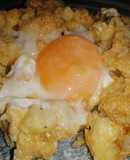 Coliflor esparragada con huevo cuajado