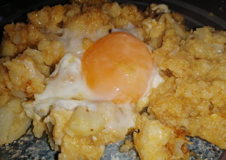 Coliflor Esparraga con huevo cuajado