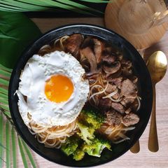 A picture of Spicy Beef Shoyu Ramen.