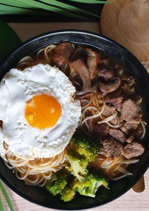 A picture of Spicy Beef Shoyu Ramen.
