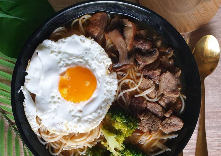 Recipe of Perfect Spicy Beef Shoyu Ramen