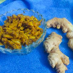 A picture of Adrak ki sabzi.