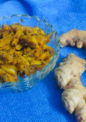 A picture of Adrak ki sabzi.