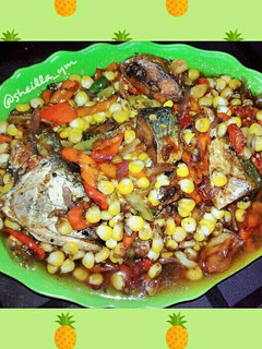 Foto resep Ikan asin peda tumis jagung pedas 🔥🐟