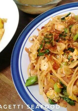 Foto resep Fried spagetti seafood
