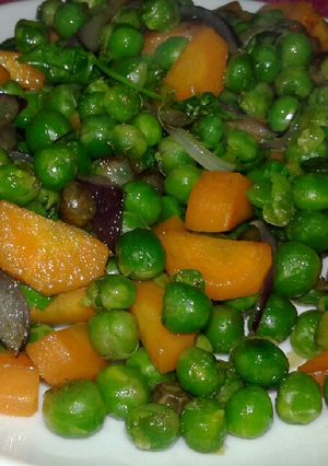 A picture of Peas/carrots #vegetable contest.