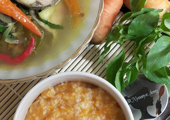 Carrot Porridge with Ikan Tenggiri Kuah Kuning