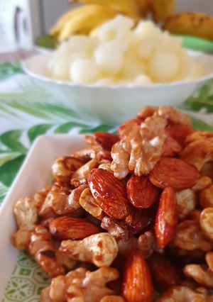 A picture of Honey roasted nuts.