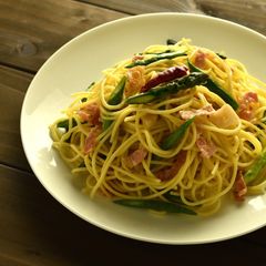 Bacon and Aparagus Pasta A picture of Bacon and Aparagus Pasta.