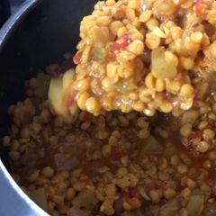 Chana dal with lauki A picture of Chana dal with lauki.