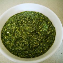 A picture of Wild garlic pesto.