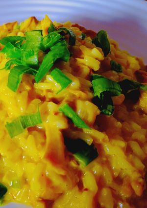 Una foto de Risotto de Pollo con Curry y Crema