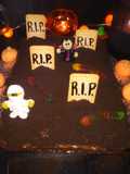 Pastel Cementerio con bizcocho y Oreo!