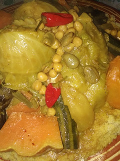 A picture of Moroccan Couscous with Seven Vegetables.