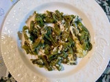 Chauchas con ajo y clara de huevo