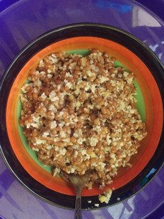 A picture of Cardamon infused  boiled wheat...  #coastaldish.