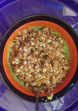 A picture of Cardamon infused boiled wheat... #coastaldish.