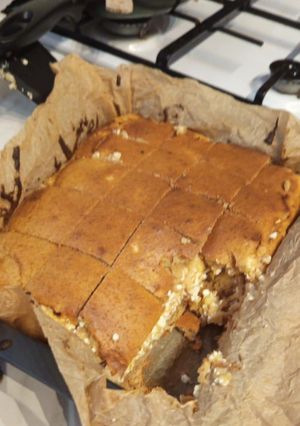 Túrós-almás kevert süti recept fotója