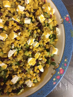A picture of Salad with a secret dressing.