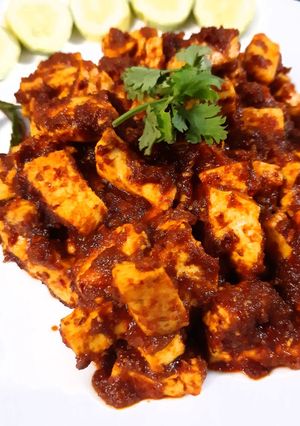 A picture of Ghee roasted paneer masala.