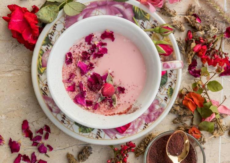 Steps to Prepare Quick Pink moon milk tea