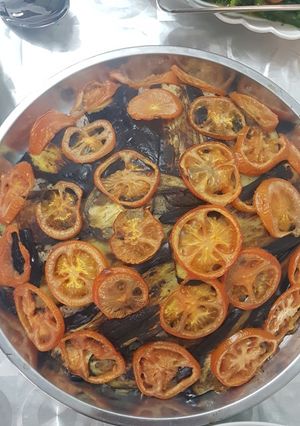 صورة لوصفة مقلوبة باذنجان