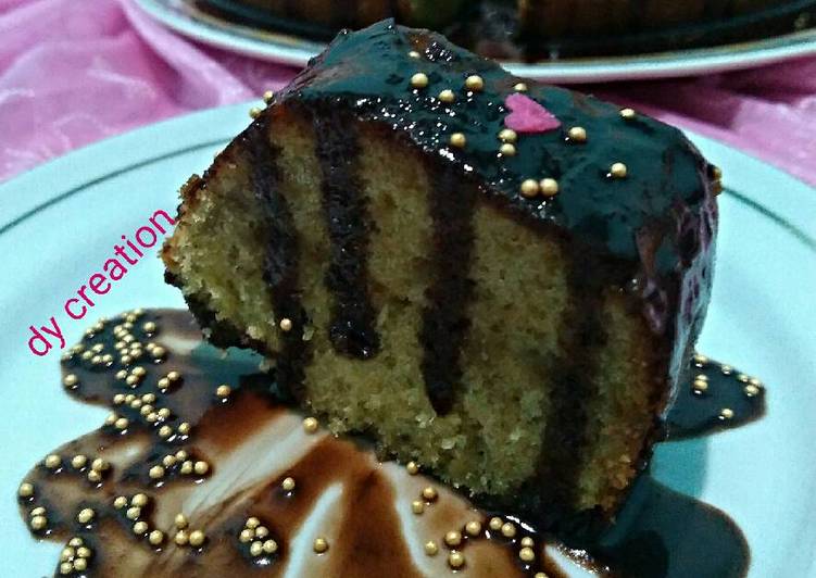 Banana cake with simple ganace