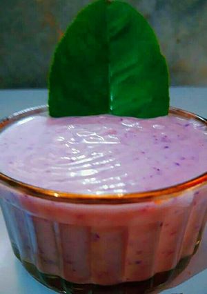 A picture of Jamun shrikhand.