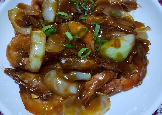 Udang Goreng Saos Tiram