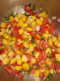 A picture of Tropical salsa.