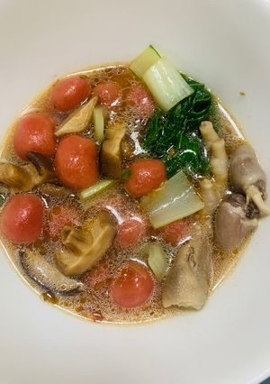 甜菜根鹹湯圓 的食譜成品照片