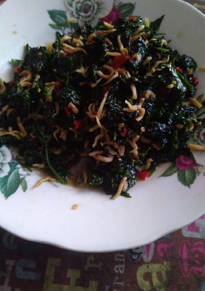Foto resep Tumis daun pepaya Jepang pake teri