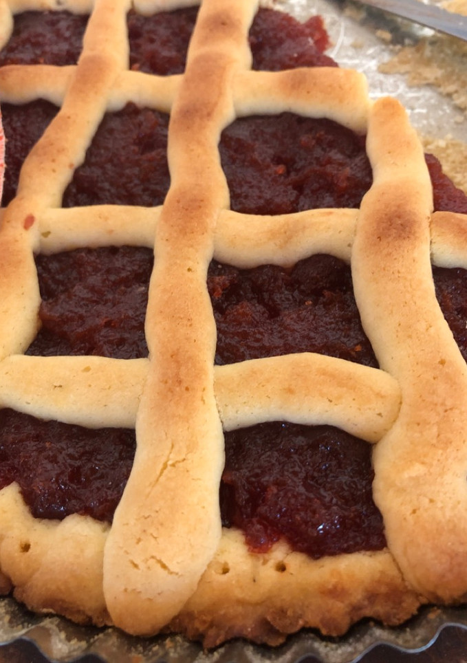 Una foto de Pasta farola de membrillo