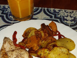 Pollo a la plancha con verduras al horno😋