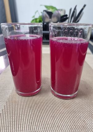 A picture of Kanji (a delicious fermented probiotic drink).