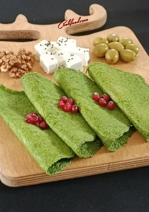 عکسی از دستور کرپ اسفناج رژیمی