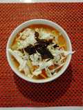 Sopa de nopales navegantes fideo tortilla masa azul frita