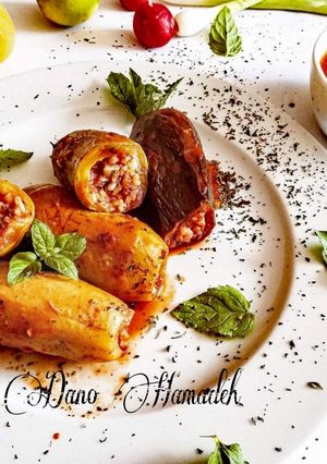 A picture of Stuffed Zucchini & Eggplant.