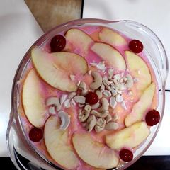 A picture of Creamy fruit custard.