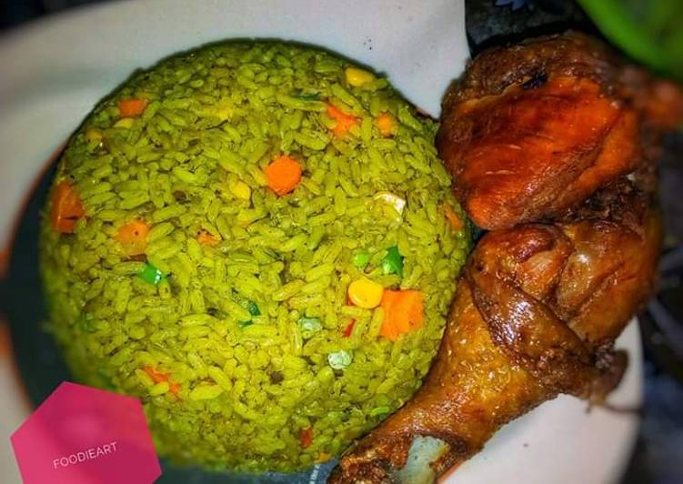 Fried rice and honey dipped fried chicken. #EnuguState