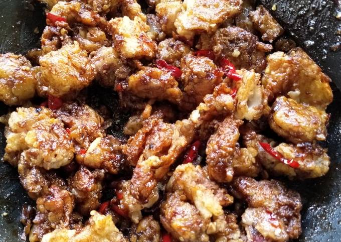 Langkah Mudah Masakan Resep Cumi Krispy Saos Tiram Manis