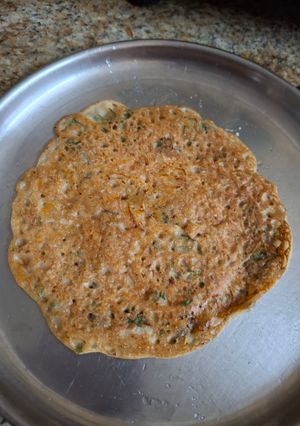 A picture of Nutritious amaranth dosa.