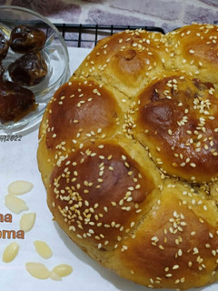 Foto resep Roti Kurma Almond Aroma Kopi